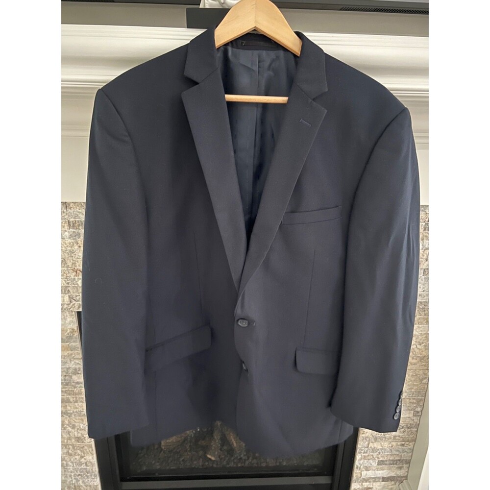 Combatant Gentlemen Men's 46R Slim Navy Wool Blazer Sport Coat 100% Wool